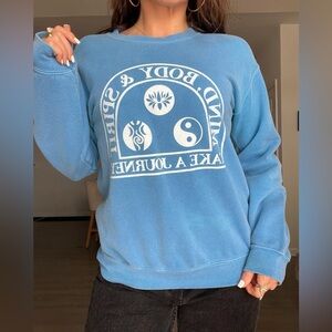 Blue Crew Neck Sweater